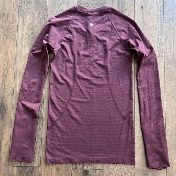 Lululemon Swiftly Tech Long Sleeve Top Size 4 Brown Seamless Running Yoga - Picture 3 of 6